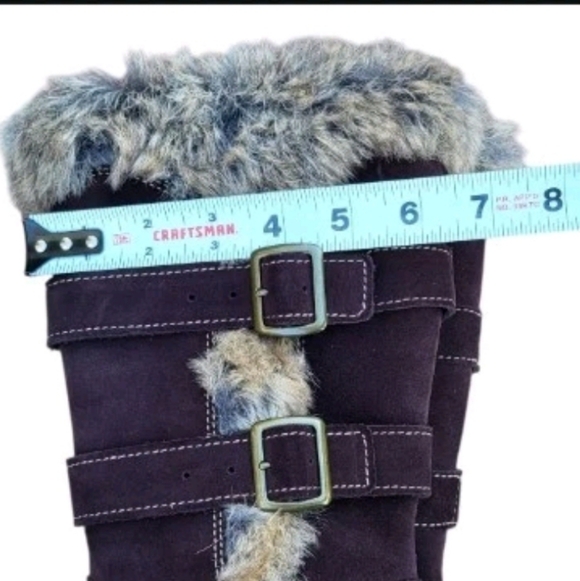 LL Bean Waterproof Nordic Tek 2.5 Insulate Plum Brown Suede Leather Boot Women 6 - Picture 8 of 9